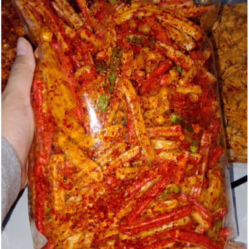 

kerupuk jaat/beton pedas daun jeruk 500 gram kerupuk viral