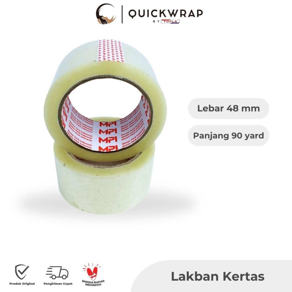 

Lakban Perekat Super Kuat - Ukuran 90 Yard x 44 mm, Tahan Lama & Serbaguna