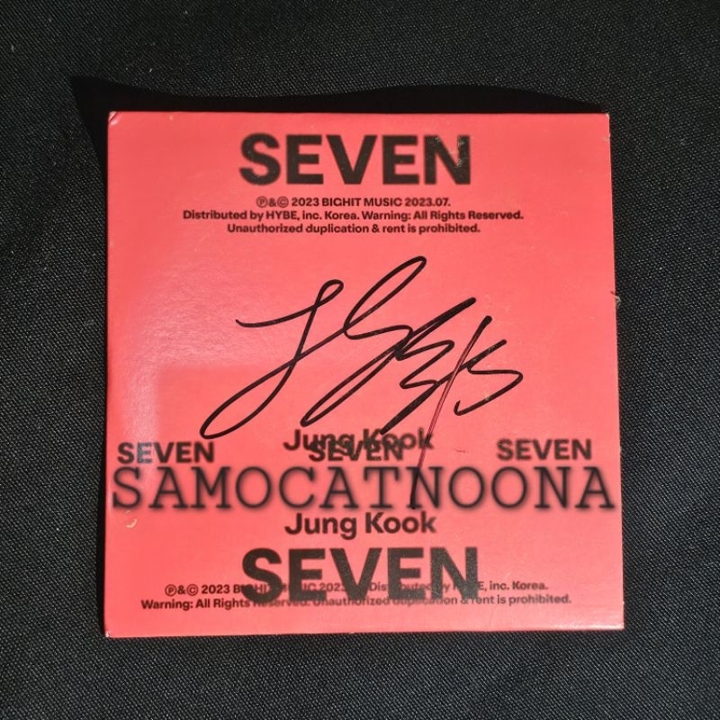 SIGNED Album Jungkook BTS - Seven
