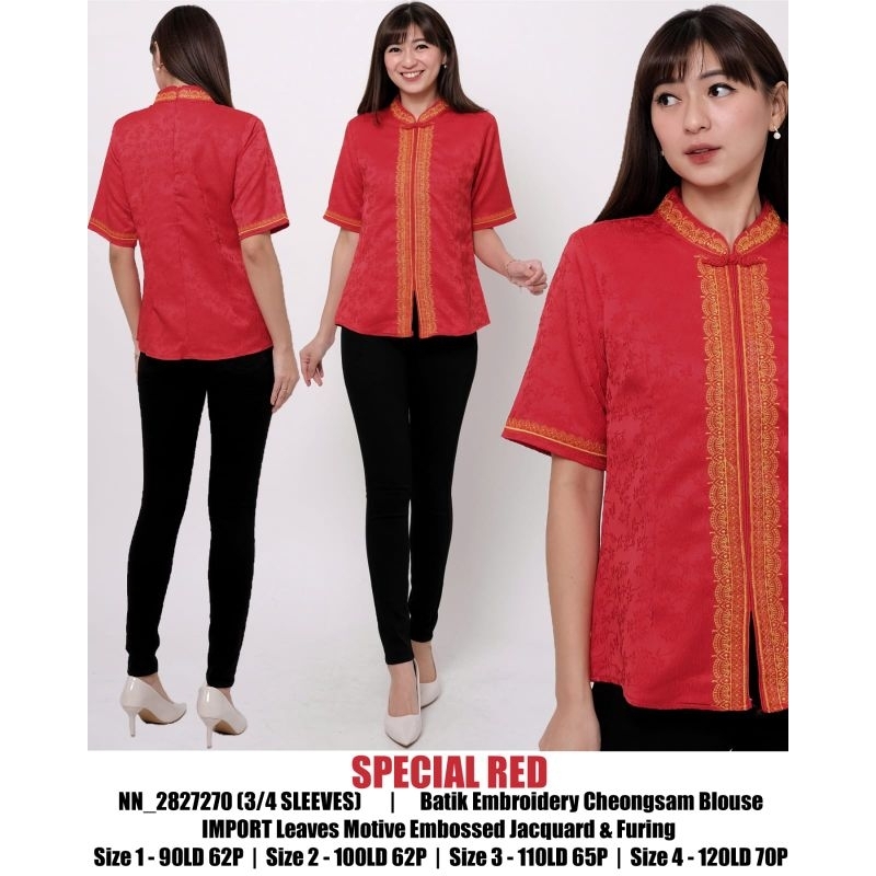 CHEONGSAM/BLOUSE/IMLEK/BATIK/EMBROIDERY/SHERINA/BLOUSE
