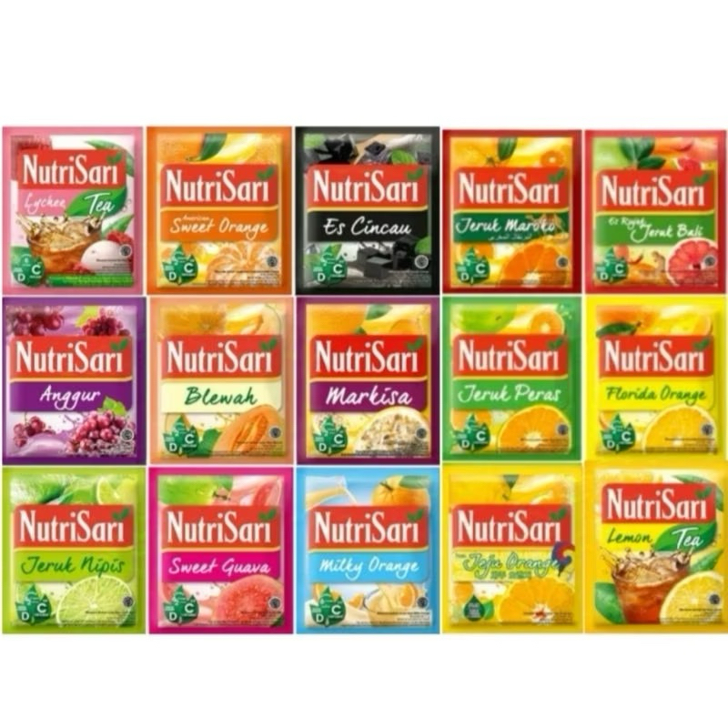 

NUTRISARI TERMURAHH HARGA 1 RENTENG ALL VARIAN LENGKAP ISI 10 SACHET/RENTENG