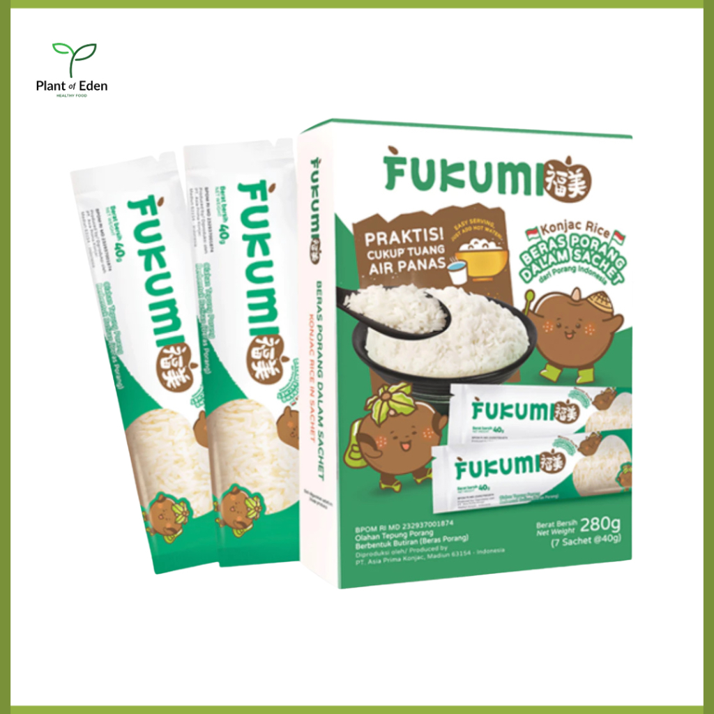 

Plant Of Eden - Fukumi Konjac Rice / Beras Porang - 7 sachet x 40 g