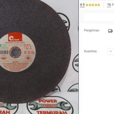 

Batu Potong KINIK 14" x 3 mm Cutting Wheel Mata Gerinda Potong Grinda