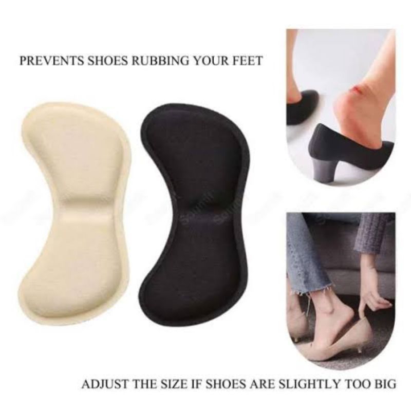 Insole Sepatu Wanita Kebesaran Anti Lecet Bantalan Sepatu High heels - Insole - Hitam