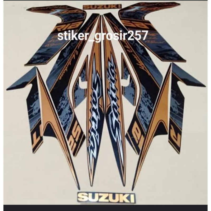 striping stiker list body Suzuki Satria Fu 150 barong THN 2012-2013 gold