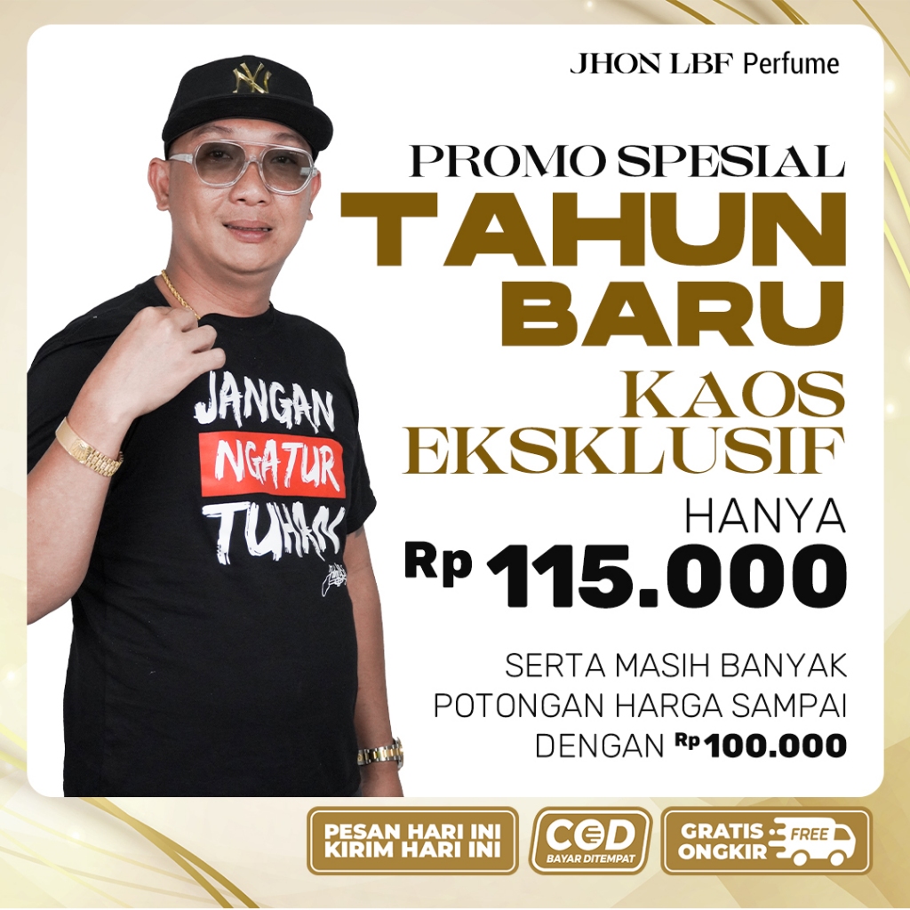 JHON LBF Kaos Eksklusif Jangan Ngatur Tuhan Premium Katun Combed 30's