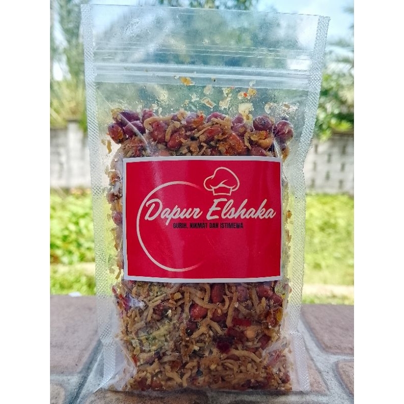 

Balado teri medan kacang dan kentang mustofa Berat 100 Gram