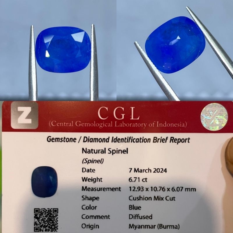 natural rare royal blue spinel