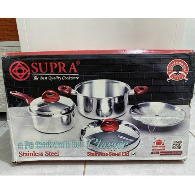 PANCI SET SUPRA 5PCS COOKWARE SET CLASSIC STAINLESS - IFA KNIFE - CENTONG