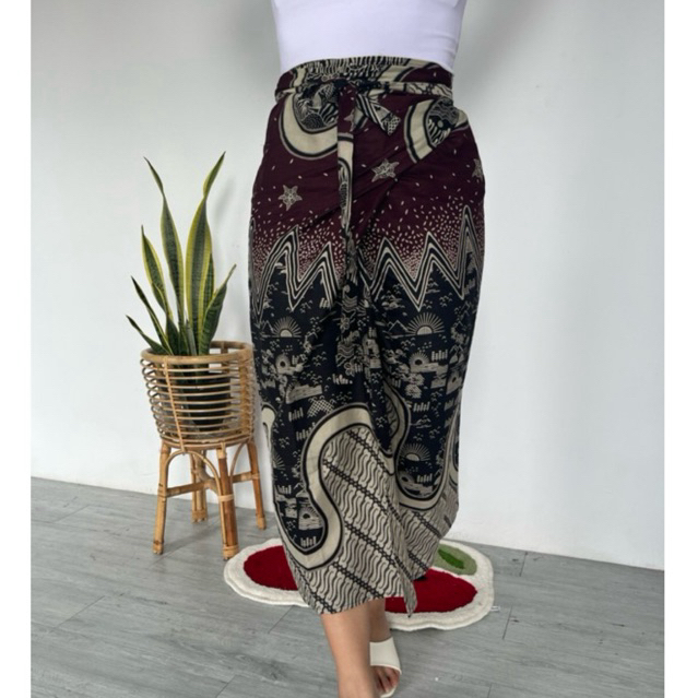 MARI - Rok Batik Lilit / Bawahan Kain Batik Lilit Instant Casual