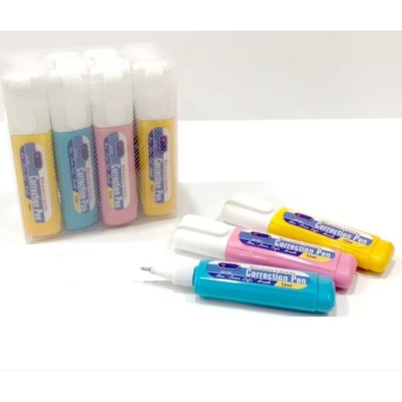 

(12pcs) TIPE- EX CAIR STARK BESI/TIPE-EX CAIR/TIPE EX CAIR MURAH/CORECTION METAL TIP