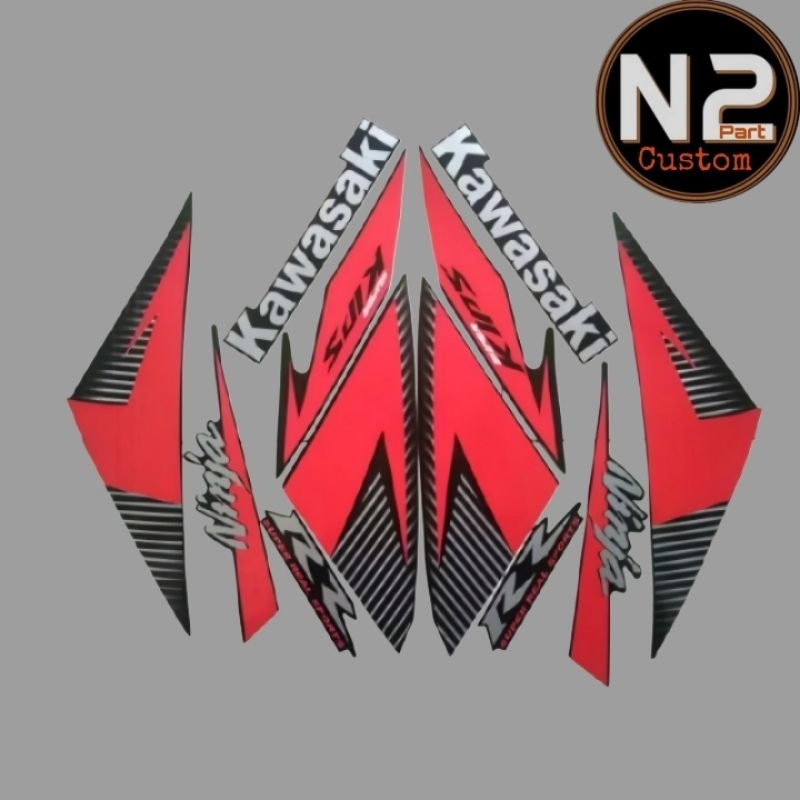 Sticker Striping Motor Kawasaki Ninja RR 2014 Stiker Lis Body Ninja rr 2014 Merah
