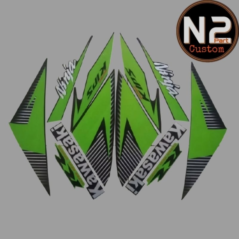 Striping Sticker Motor Kawasaki Ninja RR 2014 Stiker Lis Body Ninja rr 2014 Hijau