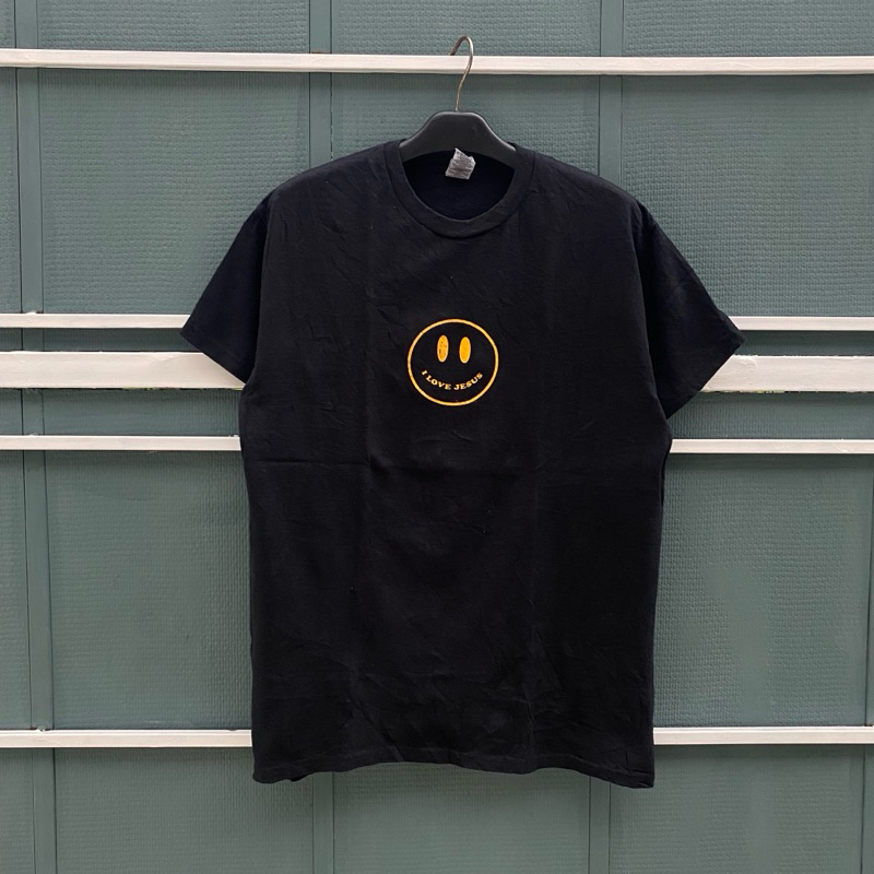kaos i love jesus smiley by gildan