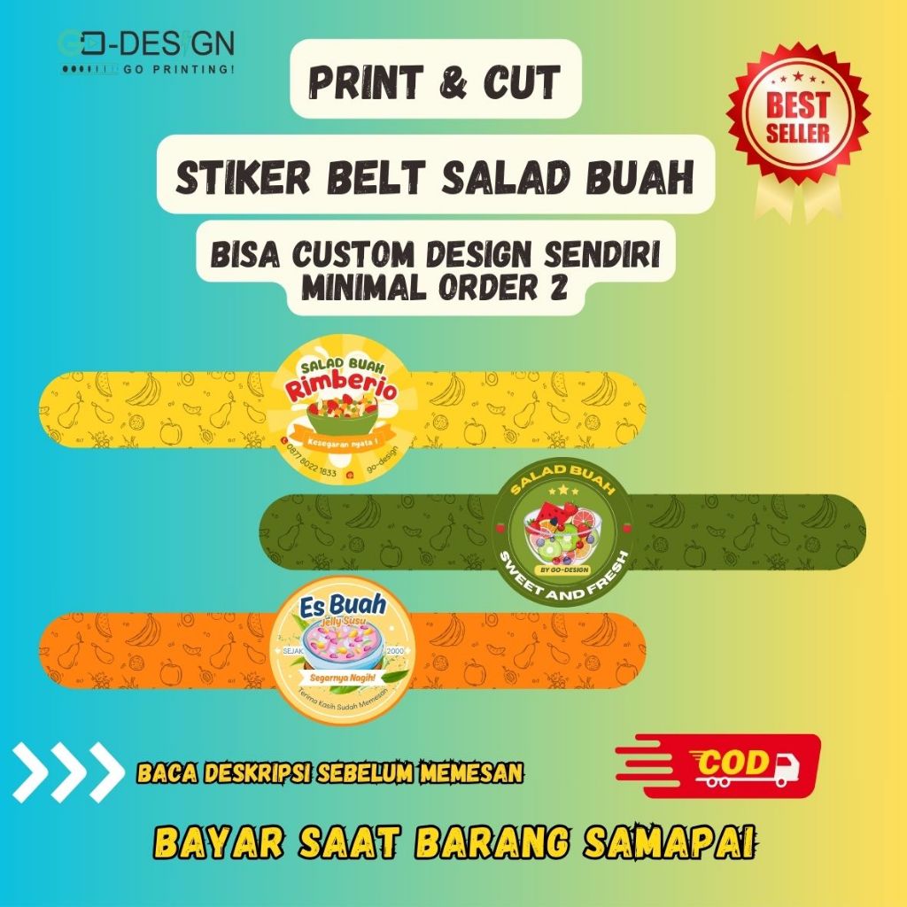 

Stiker Belt Salad Buah - Stiker Segel Salad Buah Bisa Custom