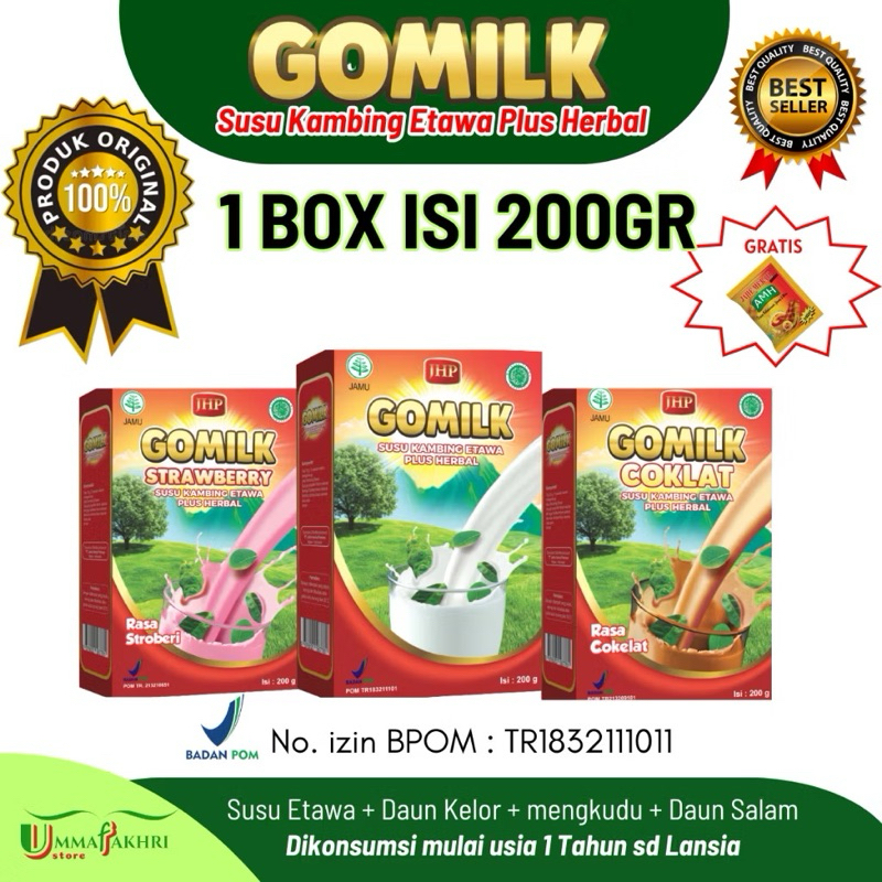 

GOMILK Susu Kambing Ettawa Plus Herbal Pilihan. Enak, Bergizi, dan Kaya Manfaat