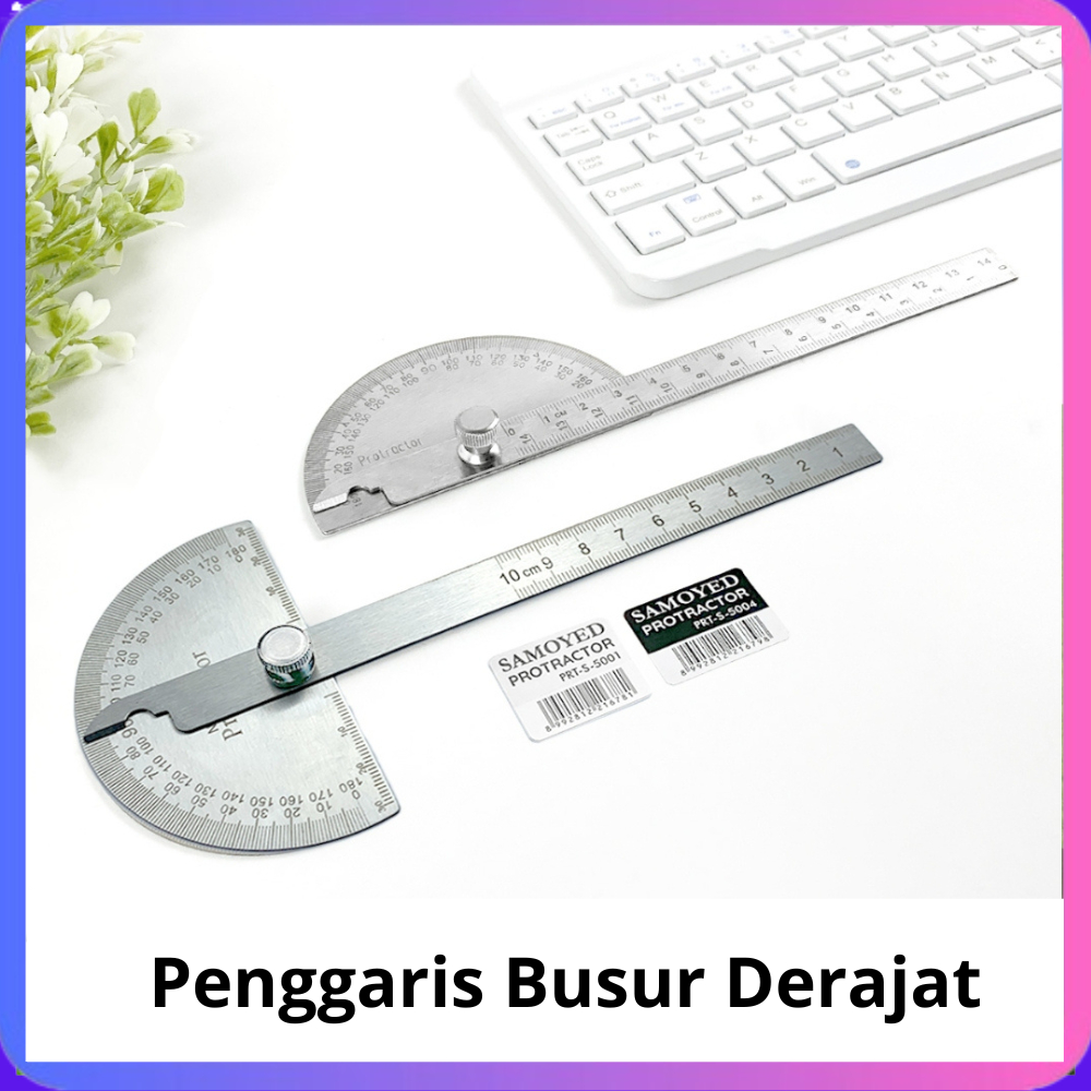 

Penggaris Busur Derajat / Sudut Besi / Stainless Steel Protractor / Angle Ruler / Finder 14.5cm-COD