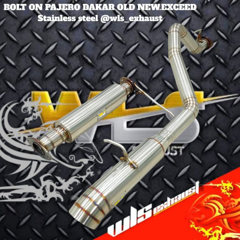 KNALPOT MOBIL BOLT ON PAJERO SPORT DAKAR OLD NEW PAJERO EXCEED GLS GLX DIESEL PNP WLS EXHAUST SYSTEM