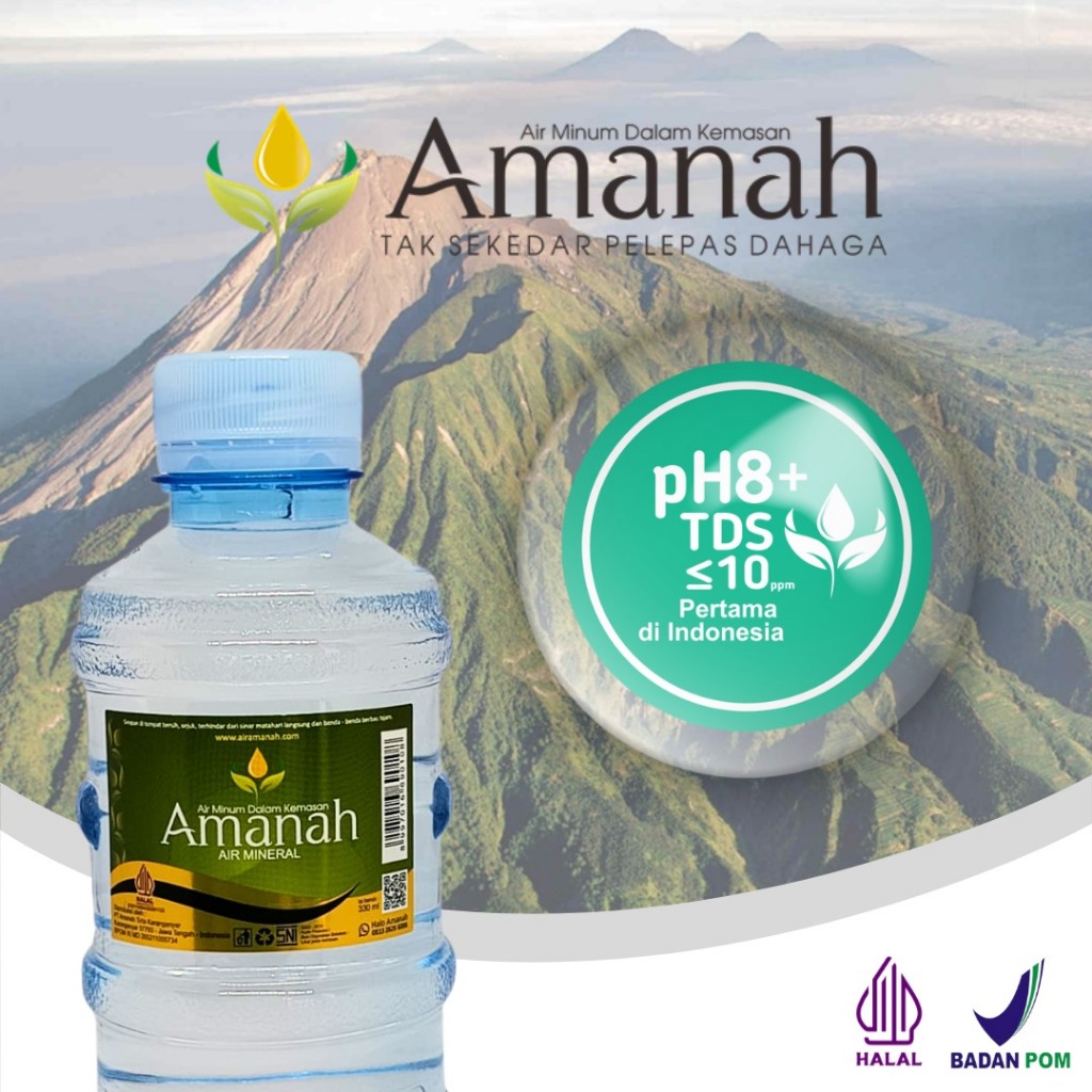 

AMANAH Air pH 8+ 330ml 1 Karton - Tak Sekedar Pelepas Dahaga