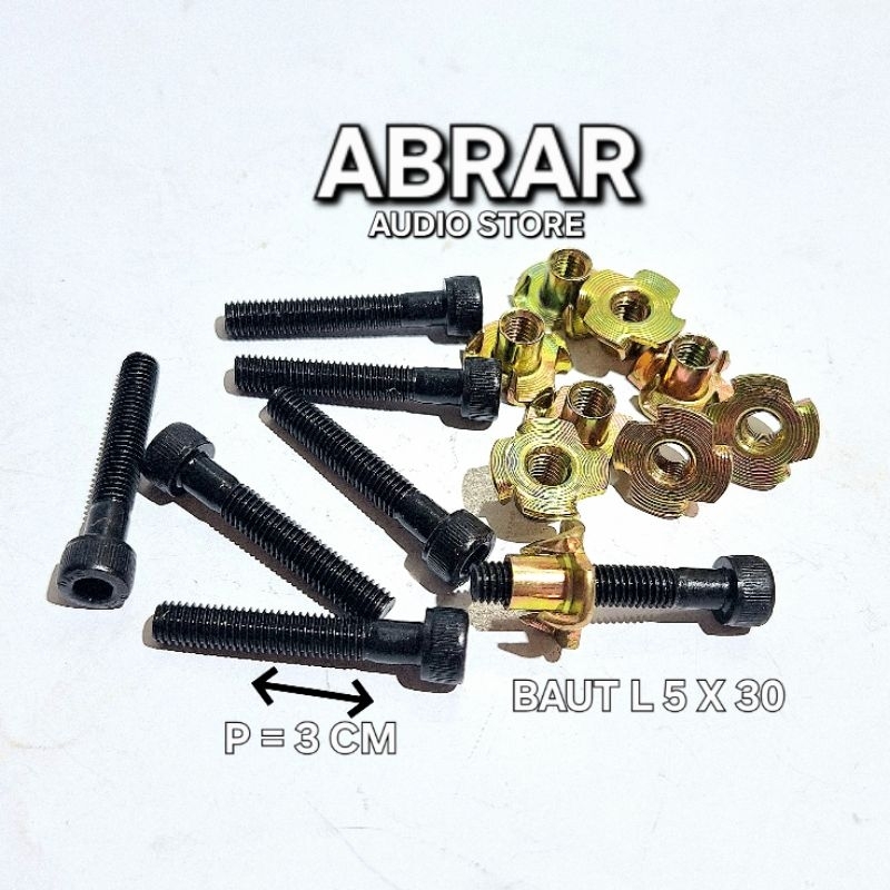 BAUT L BAJA M5X20 M5X30 + MUR T NUT M5 [1 SET]