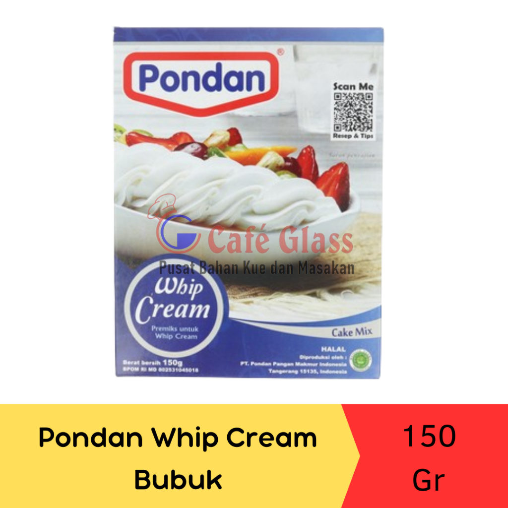 

Pondan Whip Cream Bubuk / Whip Dekor Cake / Minuman 150Gr