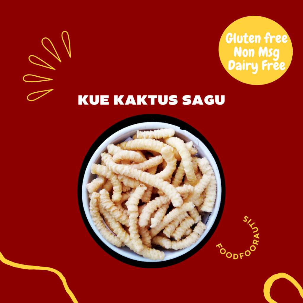 

KUE KAKTUS SAGU Non Telur untuk AUTIS/GLUTEN FREE/SNACK AUTISME/DAIRY FREE/MSG FREE/