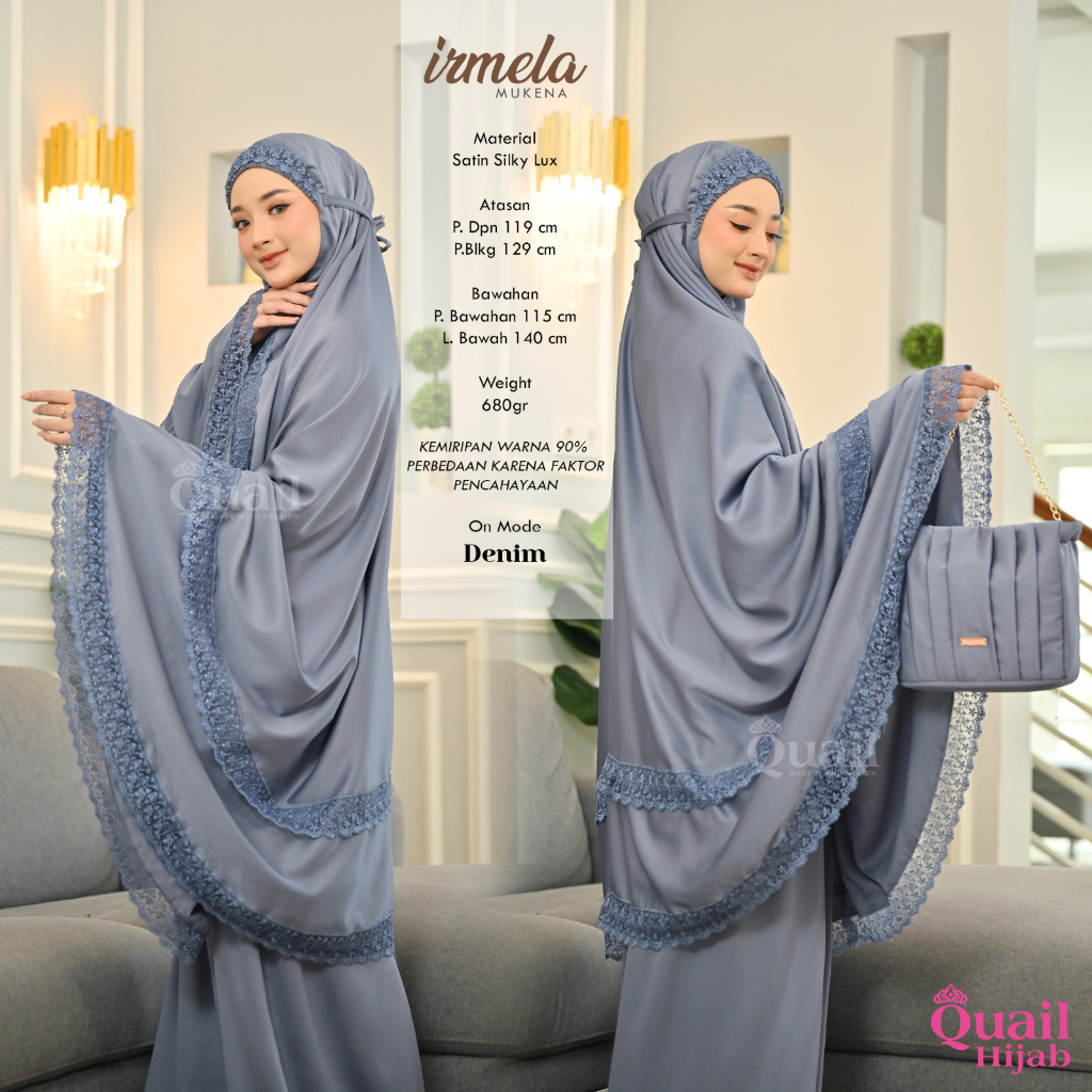 MUKENA IRMELA DEWASA ORIGINAL QUAIL HIJAB