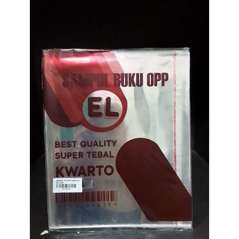 

(1 PACK) SAMPUL PLASTIK BUKU KWARTO