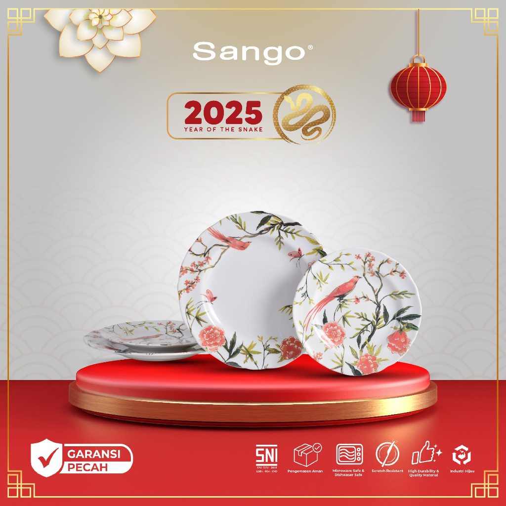 SANGO Akira Dinner Salad Plate (Isi 4)