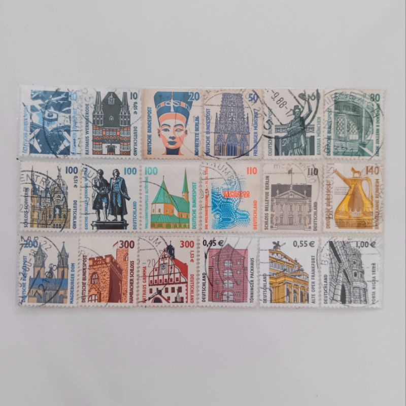 

(AB) Perangko Jerman 1987 - 2002 Sights Set 15 pcs Used