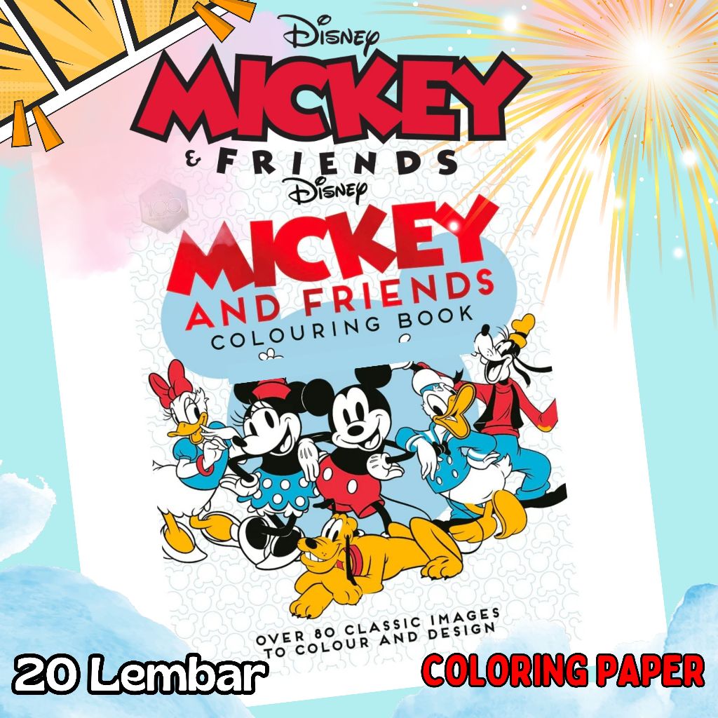 

MEDIA BELAJAR MELUKIS DAN MEWARNAI MICKEY AND FRIEND LUCU - KERTAS KREATIFITAS MEWARNAI ANAK A4 DENGAN PRINT CETAK BUKAN FOTO COPY - MEDIA WARNA KARAKTER MICKEY MOUSE MINI MOUSE DONALD DUCK PLUTO GUFFY COLORING PAPER PACK - MAINAN CIKARANG