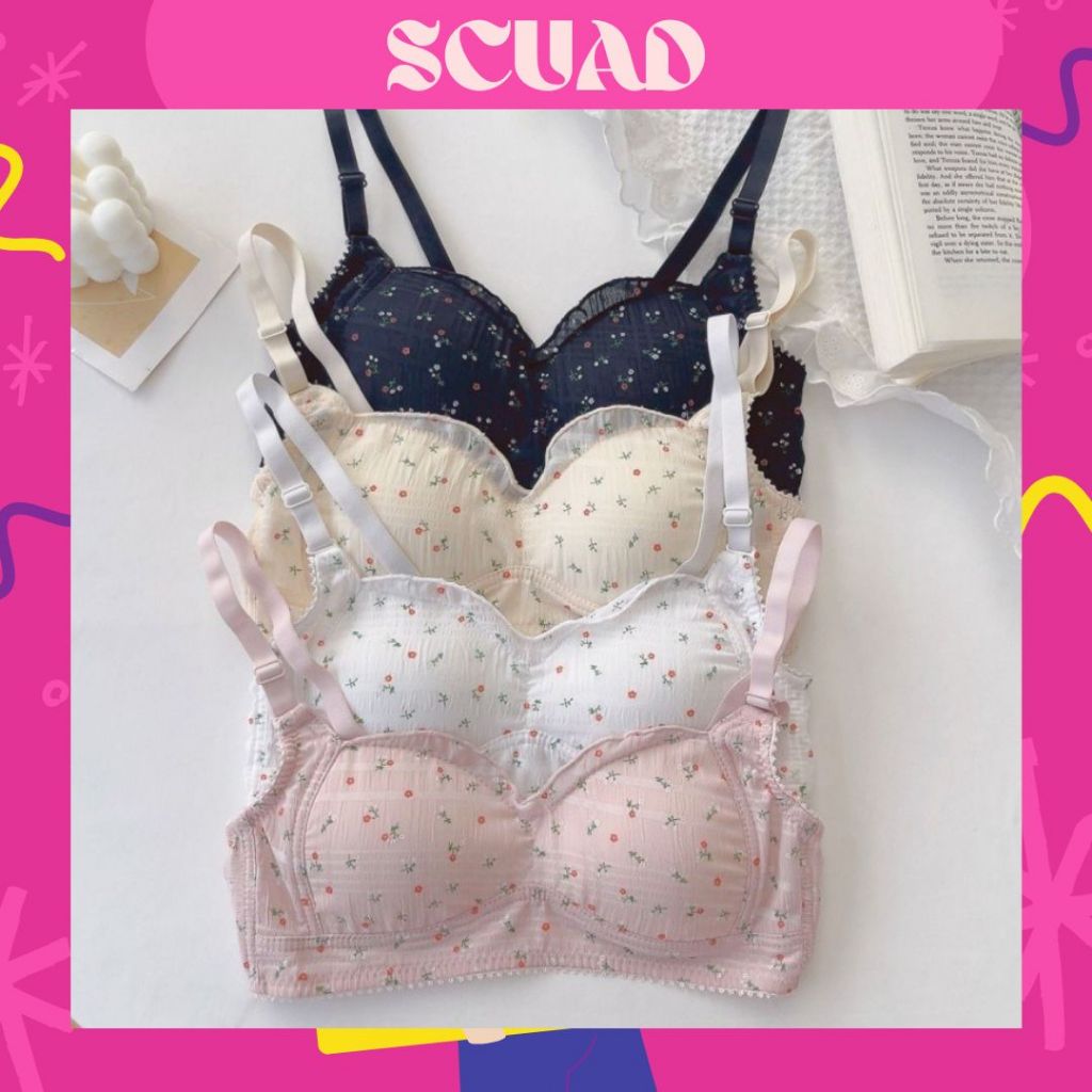 BH BRA Wanita Tanpa kawat Korea flower Fashion Pakaian dalam Wanita BH51