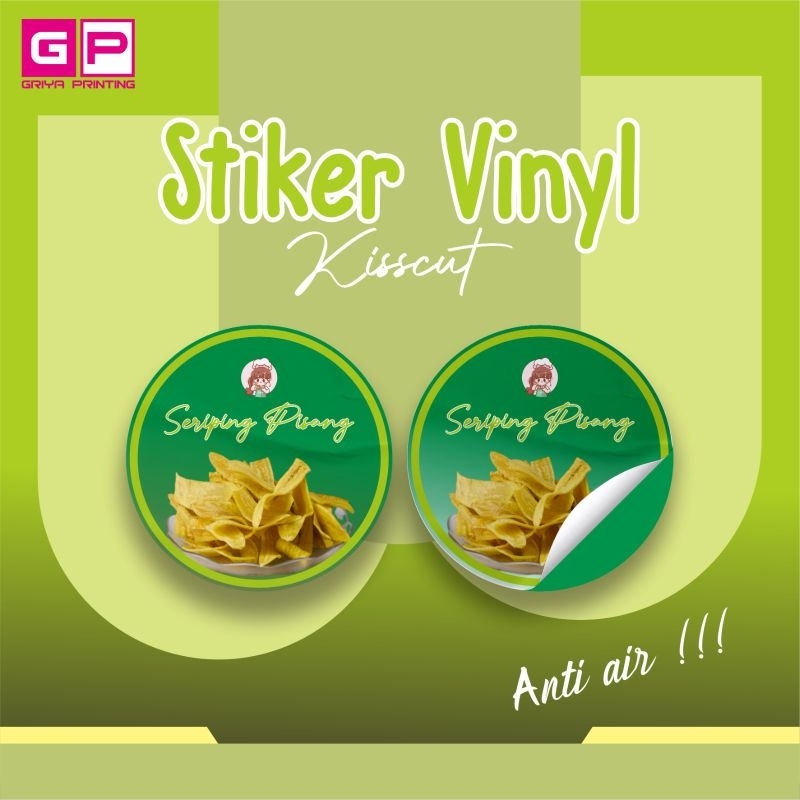 

Cetak Stiker Vinyl | Stiker Label | Stiker Produk | Potong Kisscut | Ukuran A3+ | Anti Air
