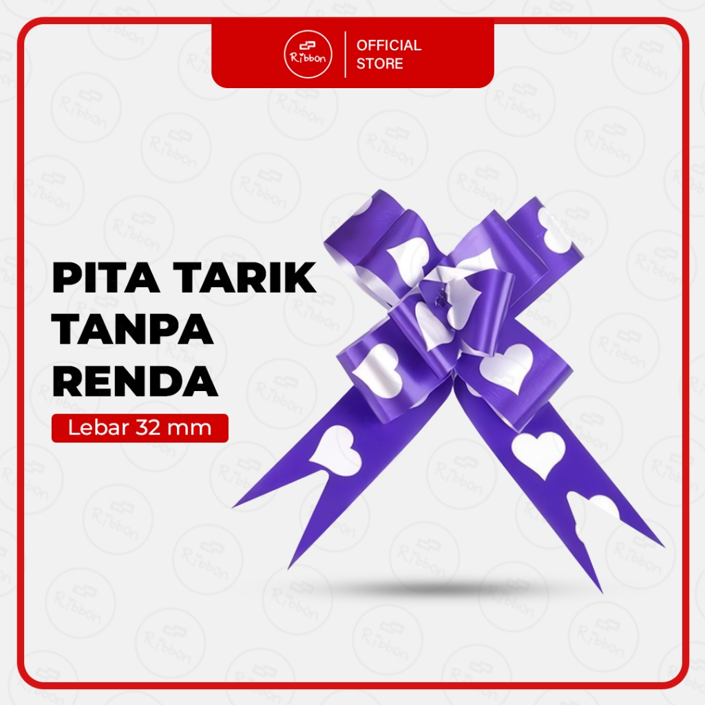 

GROSIR Pita Tarik TANPA Renda 32mm Serut Besar Hiasan Parcel Kado Souvenir Pull Ribbon Bow 30 32mm