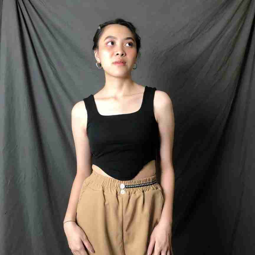 Chastity Tanktop Wanita Tali Besar / Bra Wanita Crop / Tanktop Cup Bra Busa