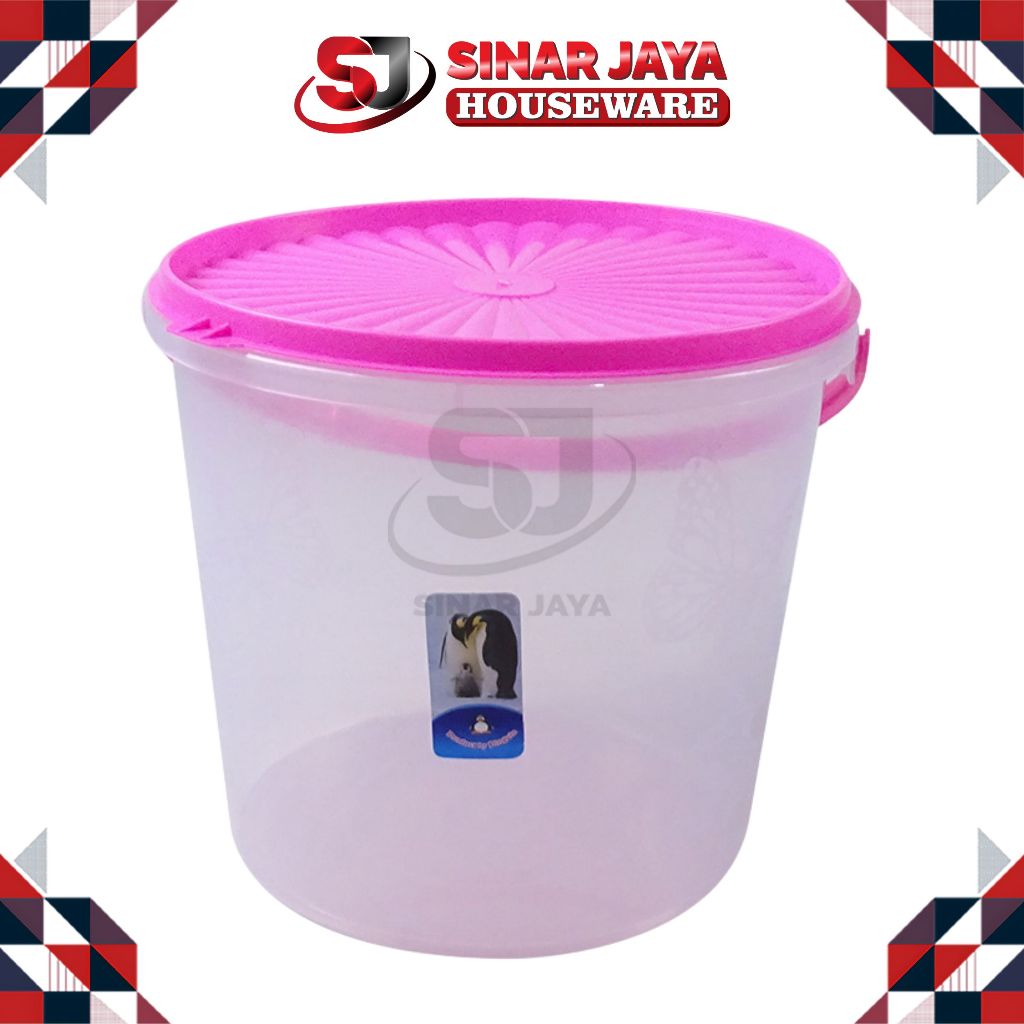 Toples Kerupuk/Toples Plastik Gagang/Toples Bulat Serbaguna/ Toples Plastik/ TOPLES 5LT GG DX PINGUI