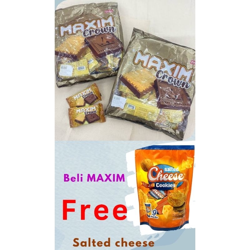 

Ready stok (bisa COD) buy 1 get 1 Maxim Crown, Maxim + Salted cheese cookies