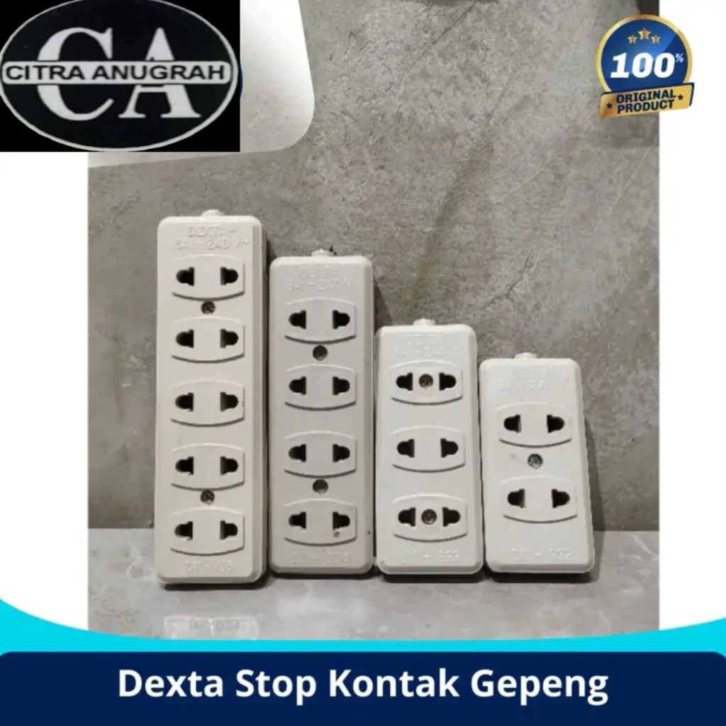 STOP KONTAK TERMINAL DEXTA GEPENG BIASA 2 - 5 LUBANG