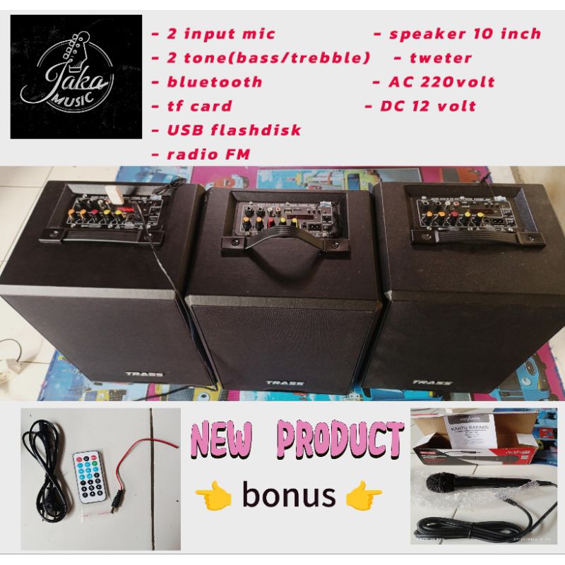 speaker aktif karaoke bluetooth 10 inch
