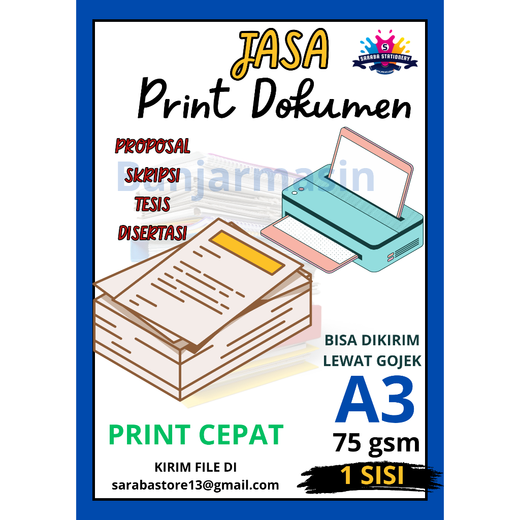 

PRINT FILE HITAM PUTIH A3 MURAH