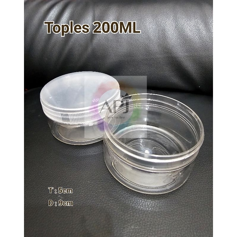 Toples Plastik Tabung Silinder 200ml / Toples plastik 200ml / Toples tabung 200ml / Toples Silinder 