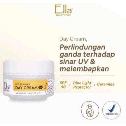 Ella Skincare Day Cream SPF 50 Moist (Sunscreen) Perawatan Mencerahkan Wajah Kering