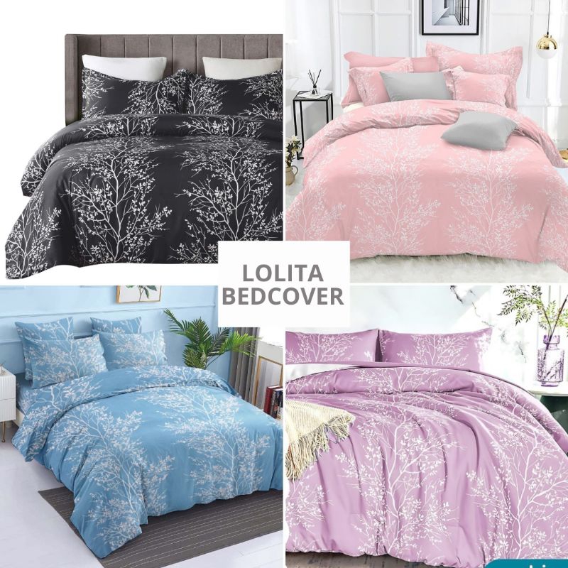 Bed Cover Sprei Set 180 x200 160 x200 120 x200 Motif Bunga Ranting Jeju Akar jeju King Queen Single