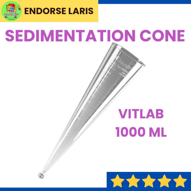 Sedimentation Cone Imhoff Plastik 1 Liter 1000 Ml Vitlab 75991 Cedimentation