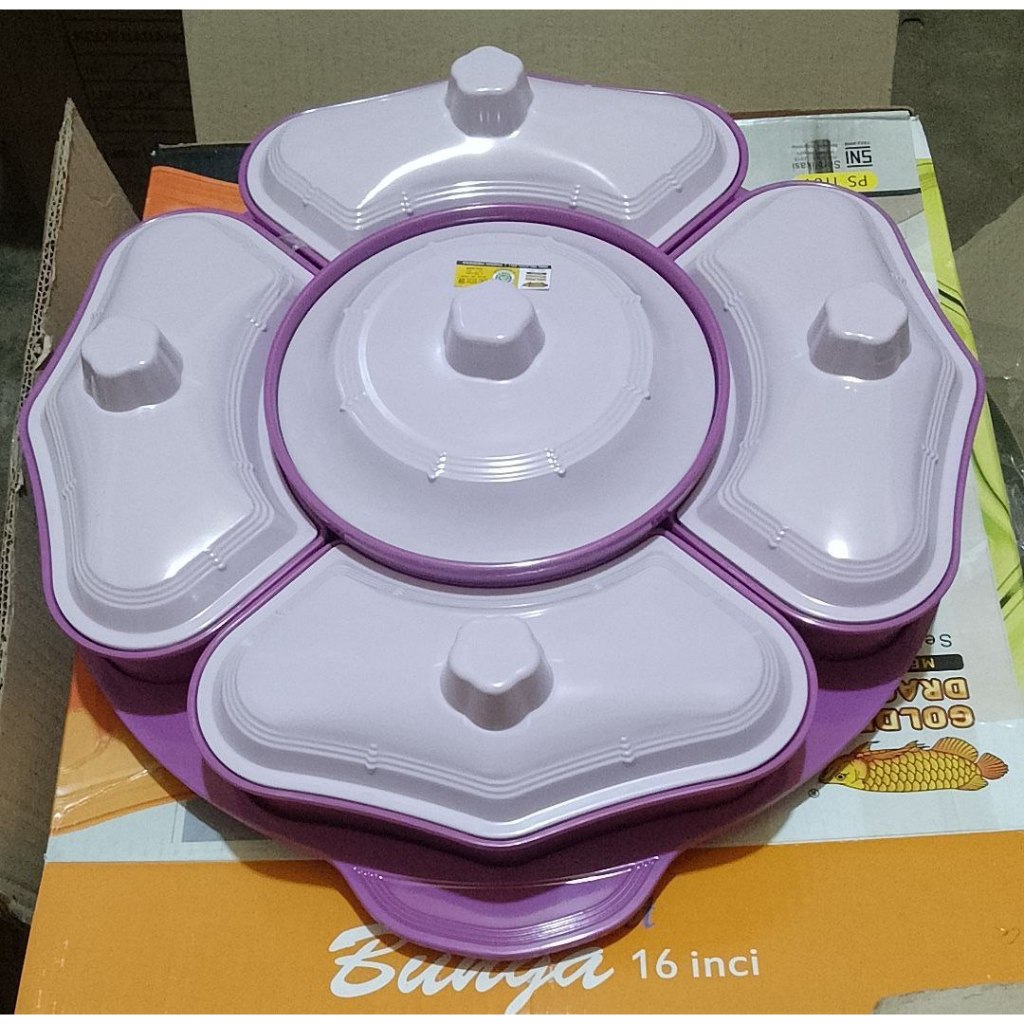 Golden Dragon Melamin Party Bunga Set Wadah Prasmanan