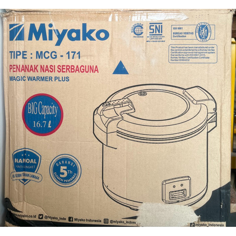 Miyako MJG201 / Penghangat Nasi MJG 201 / Magic Jar MJG-201