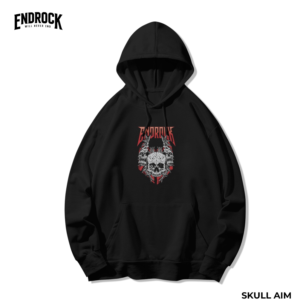 Endrock Hoodie Tema "SKULL AIM V2"
