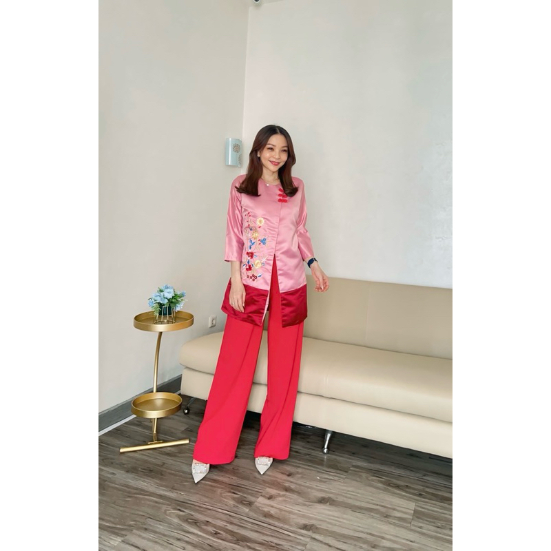 [ Gorgeous Clothing ] Top Outer Qipao imlek chongsam merah atasan chinese new year