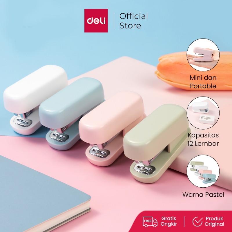 

Deli Staples Mini / Stapler Kapasitas 12 Lembar Portable TA202