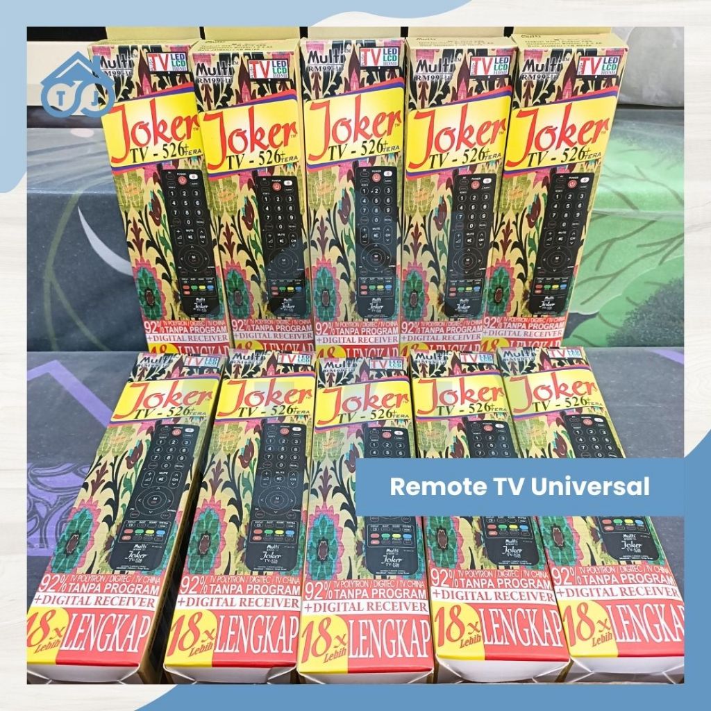 TJ Remote TV Joker 18X Lengkap Multi Universal / Semua Merek LED LCD LG TV Tabung Lengkap
